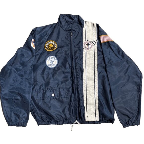 Vintage National Council Of Mustang Clubs Men's Navy 70s Ohio Marshall Jacket M. - Picture 1 of 5